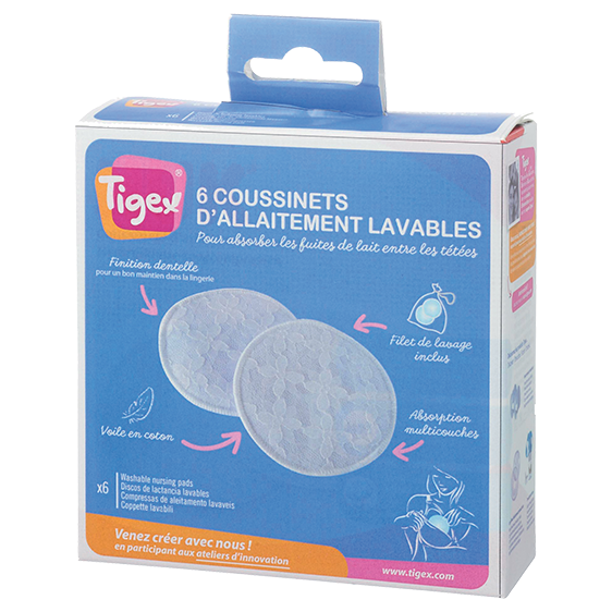 Coussinets d'Allaitement Lavables - x4 - Alterosac - La Fourche