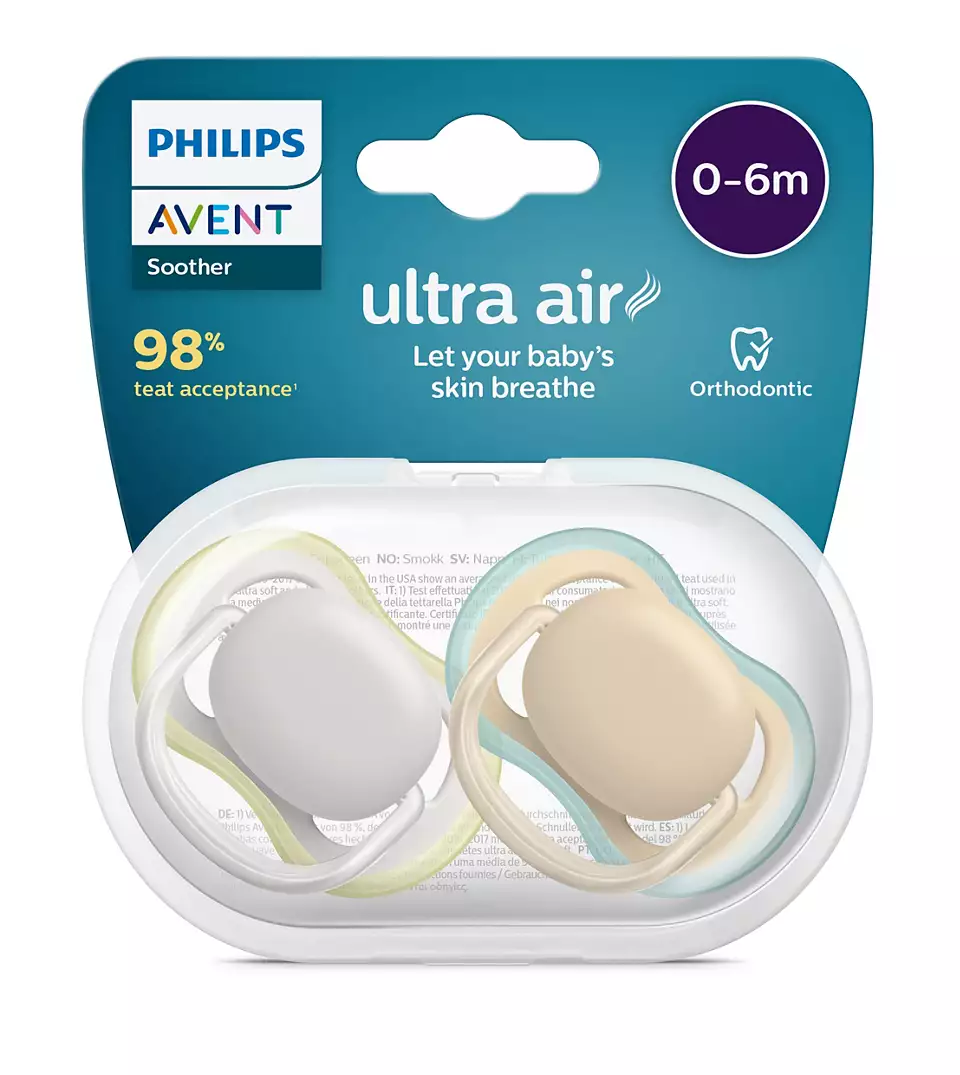 Sucettes Ultra Air - Apple 0-6 m - 2pcs de Philips AVENT