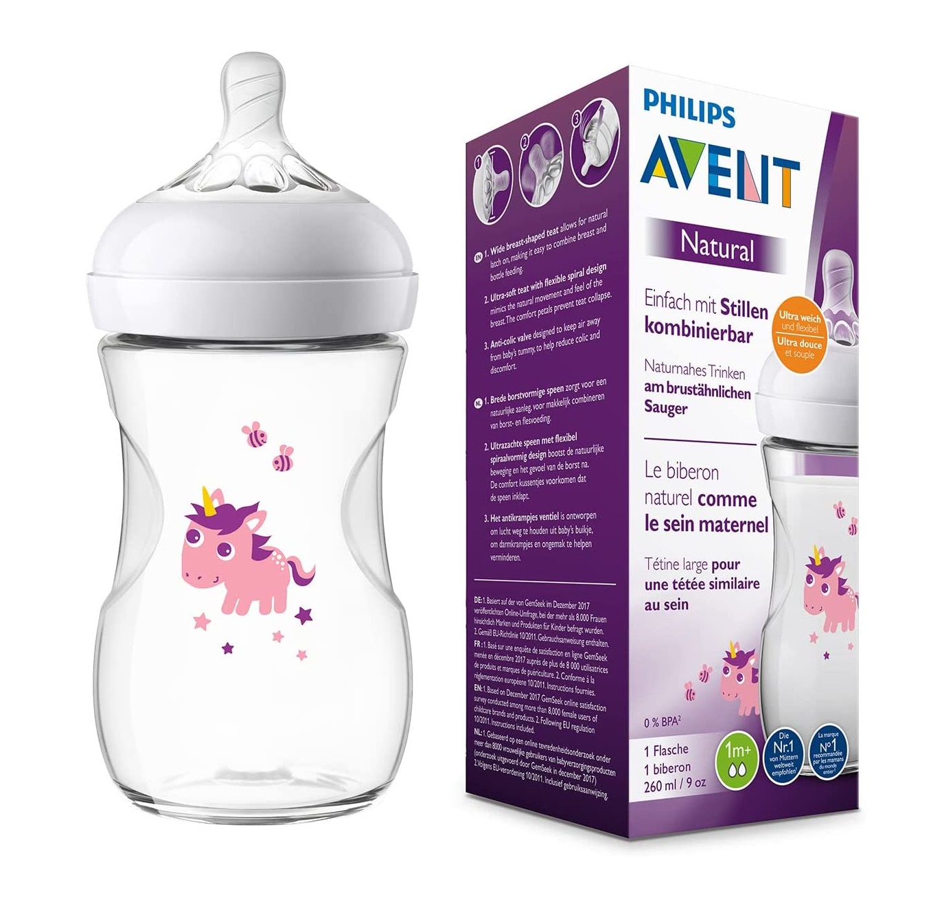 Avent Biberon Naturel En Plastique 260ml – Bébé Classique