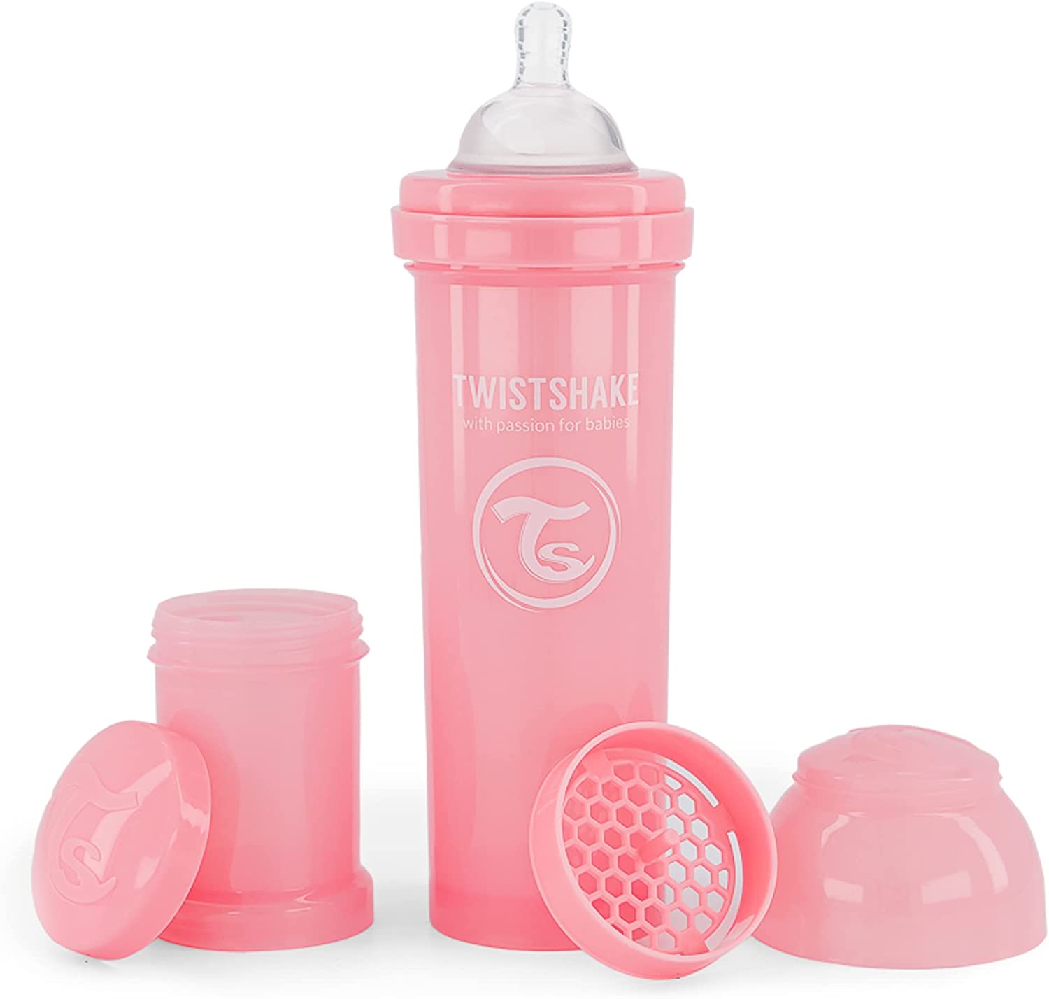Twistshake Biberon en Plastique Anti Colique 330 ml, 4 M+ – Bébé Classique