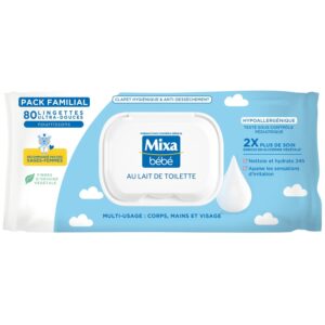 Mixa Bébé Lingettes au Lait de Toilette