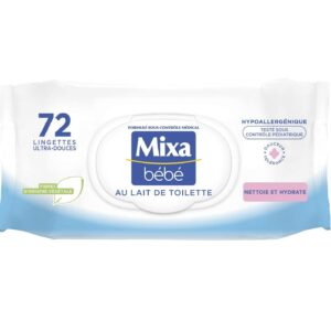 Mixa Bébé Lingettes au Lait de Toilette