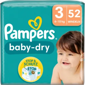 Pampers Couches Baby-Dry Taille 3 (6-10 kg) Valise