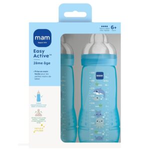 MAM 2 Biberon Easy Active Anti-colique 330 ml, 6mois+