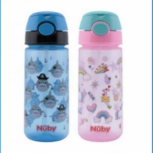Nûby Gobelet Push Cup à Paille Souple 540 ml - 3 ans +