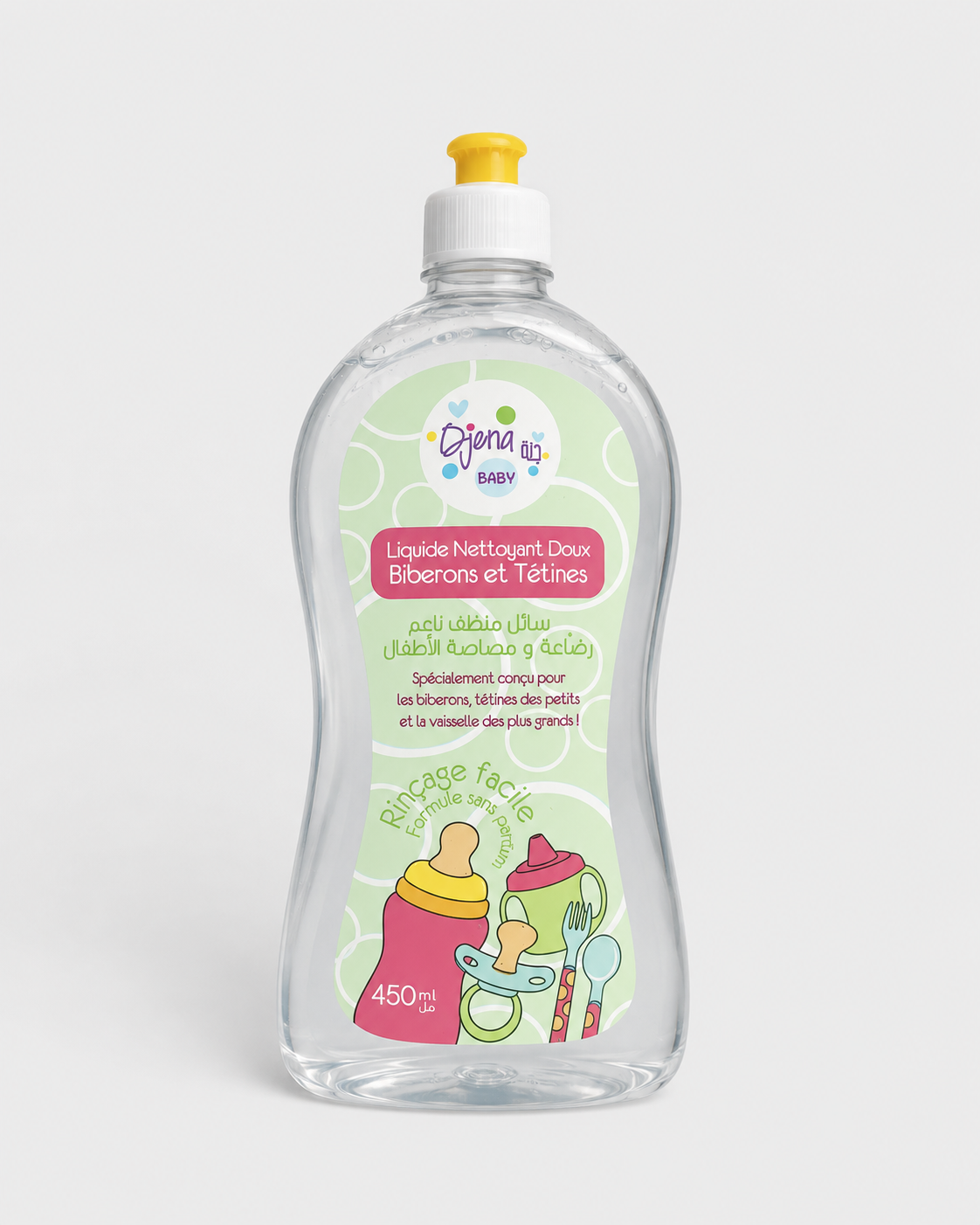 Djena Liquide Nettoyant Doux Biberons et Tétines
