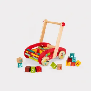 Janod Chariot ABC Buggy Tatoo - 30 Cubes (BOIS)