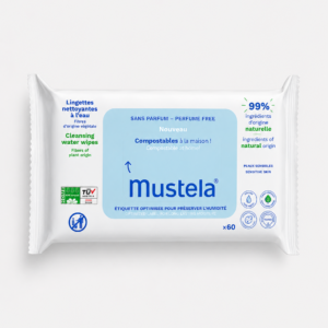 Mustela Lingettes de Coton Bio à l'Eau certifiées BIO