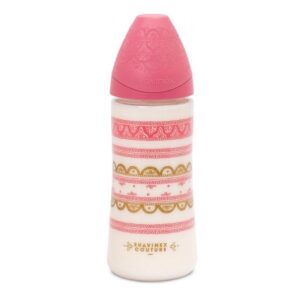 Suavinex Biberon avec Tétine Rond Débit Rapide Premium 360 ml 4 M+