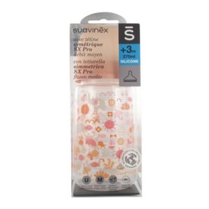 Suavinex Biberon avec Tétine Symétrique SX Pro Débit Moyen 270 ml 3 M+