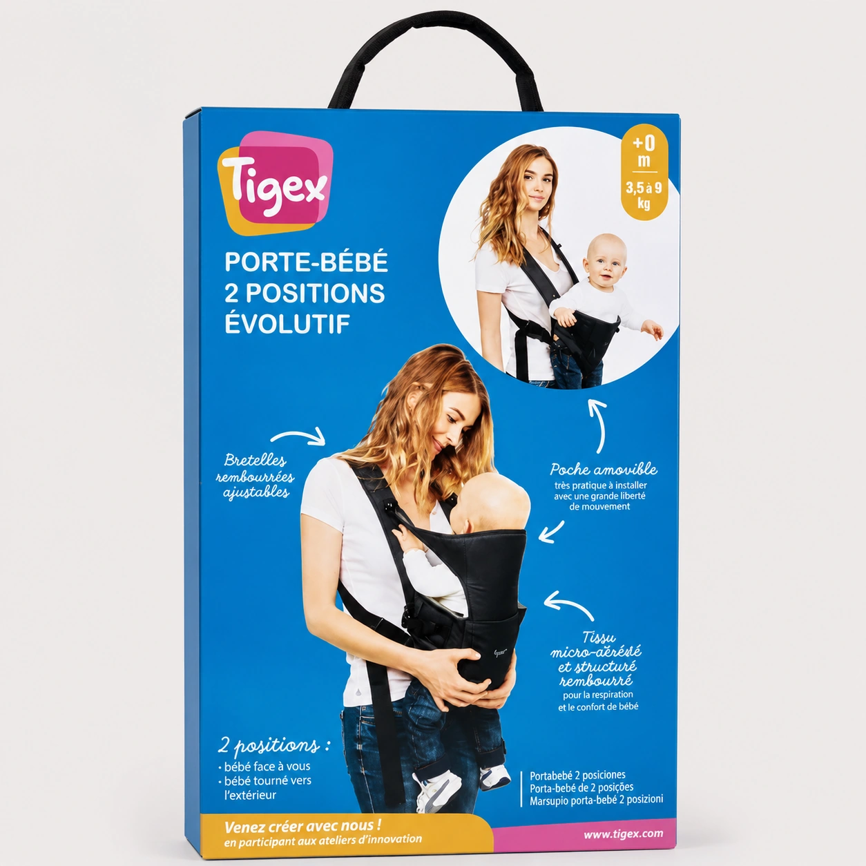 tigex-baby-carrier-2-positions-bebeclassique-algeria