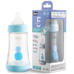Chicco Biberon Perfect 5 240ML en Plastique - FLUX MOYEN