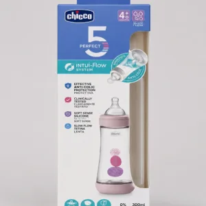 Chicco Biberon Perfect 5 300ML en Plastique - FLUX RAPIDE