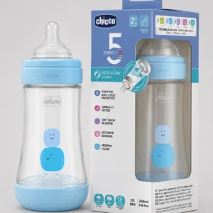 Chicco Biberon Perfect 5 240ML en Plastique - FLUX MOYEN