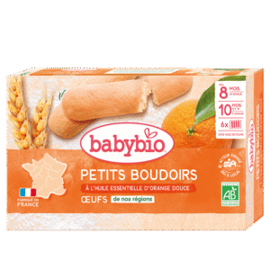 Babybio Petits Boudoirs à l'huile Essentielle d'orange Douce 8M+ 120g