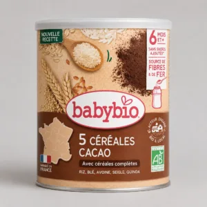 Babybio 5 Céréales Cacao Riz, Blé, Avoine, Seigle, Quinoa