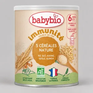 Babybio 5 Céréales Immunité Nature Riz, Blé, Avoine, Seigle, Quinoa