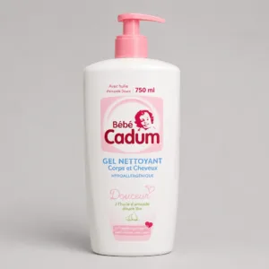 Bébé Cadum Gel douche Corps et Cheveux à l'Huile d'Amandes Douces Bio pour Bébé, 750ml