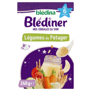 Blédina Blédîner - Légumes du Potager Mes Céréales du Soir 240g 6M+