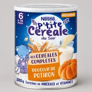 NESTLÉ P’tite Céréale Douceur de Potiron, 6 a 36 mois