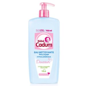Bébé Cadum Eau Nettoyante Douceur à l'Huile d'Amandes Douces Bio 750ml