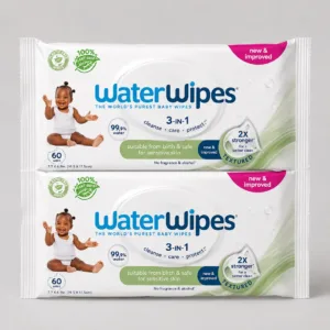 WaterWipes Lot de 2 Lingettes 3en1 à l'eau NOUVELLES Peau Sensible + Visage et Mains