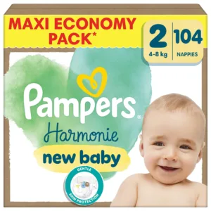 Pampers Couches Harmonie Taille 2 (4-8 kg) MAXI ECONOMY PACK
