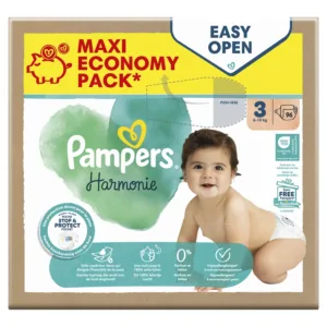 Pampers Couches Harmonie Taille 3 (6-10 kg) MAXI ECONOMY PACK