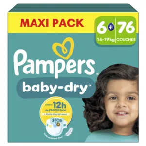 Pampers Couches Baby-Dry Taille 6+ (14-19 kg) MAXI ECONOMY PACK