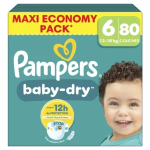 Pampers Couches Baby-Dry Taille 6 (13-18 kg) MAXI ECONOMY PACK