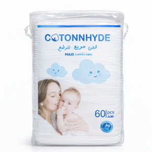COTONNHYDE Coton Carré pour Maman et Enfant 60PCS