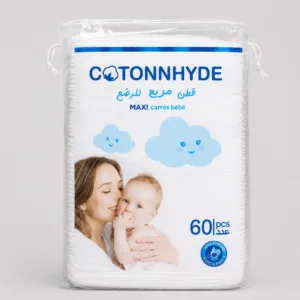 COTONNHYDE Coton Carré pour Maman et Enfant 60PCS