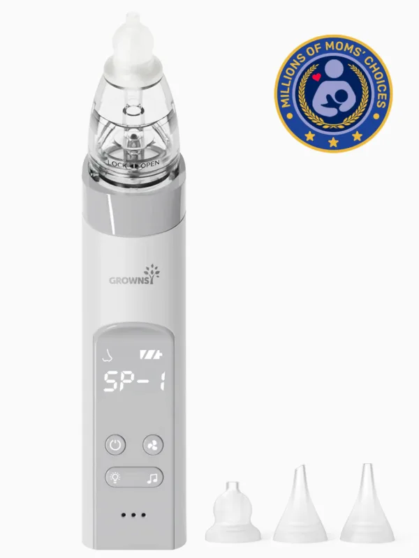 Aspirateur Nasal Bébé Électrique 3 Niveaux - Mouche Bébé Avec Musique Et Lumière, 3 Embouts Silicone