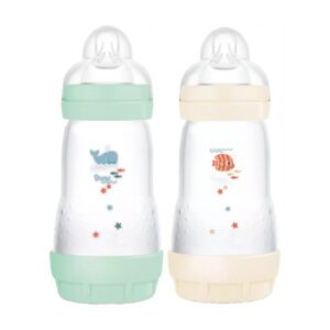 MAM 2 Biberon Easy Start Anti-colique 260 ml, 2mois+