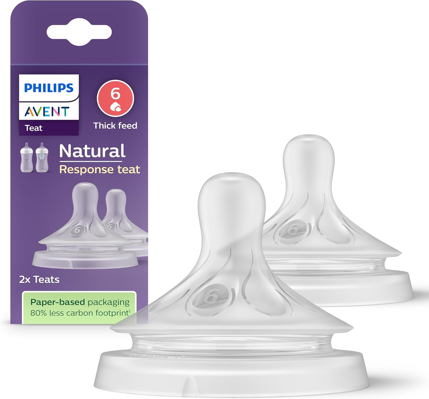 Avent Natural à Réponse Naturelle Tétine - Débit 6m+ FOOD