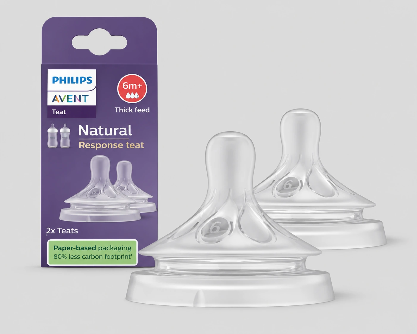 Avent Natural à Réponse Naturelle Tétine - Débit 6m+ FOOD