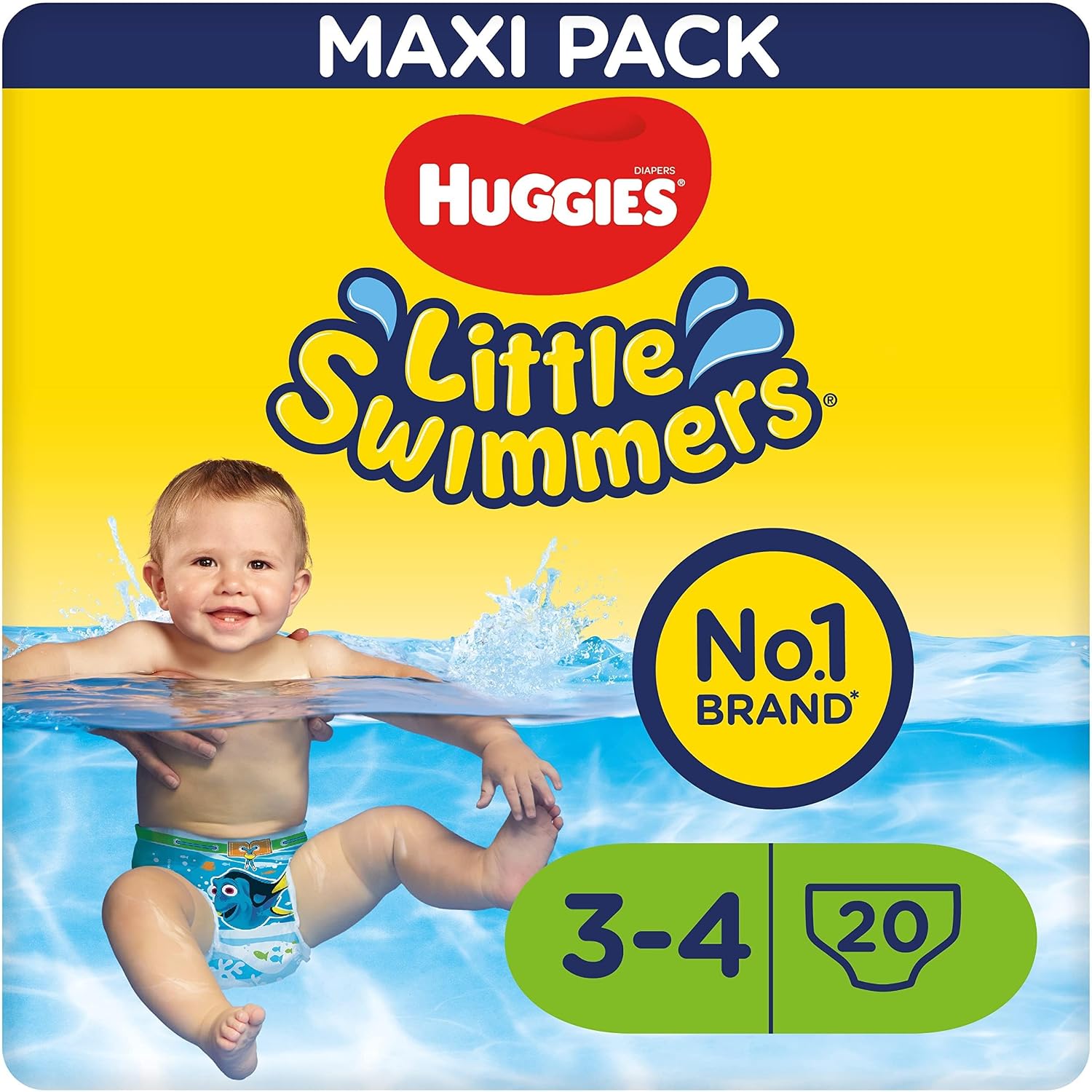 Huggies MAXI PACK Maillots de Bain Jetables Taille 3/4 (7-15 kg) 20 PCS