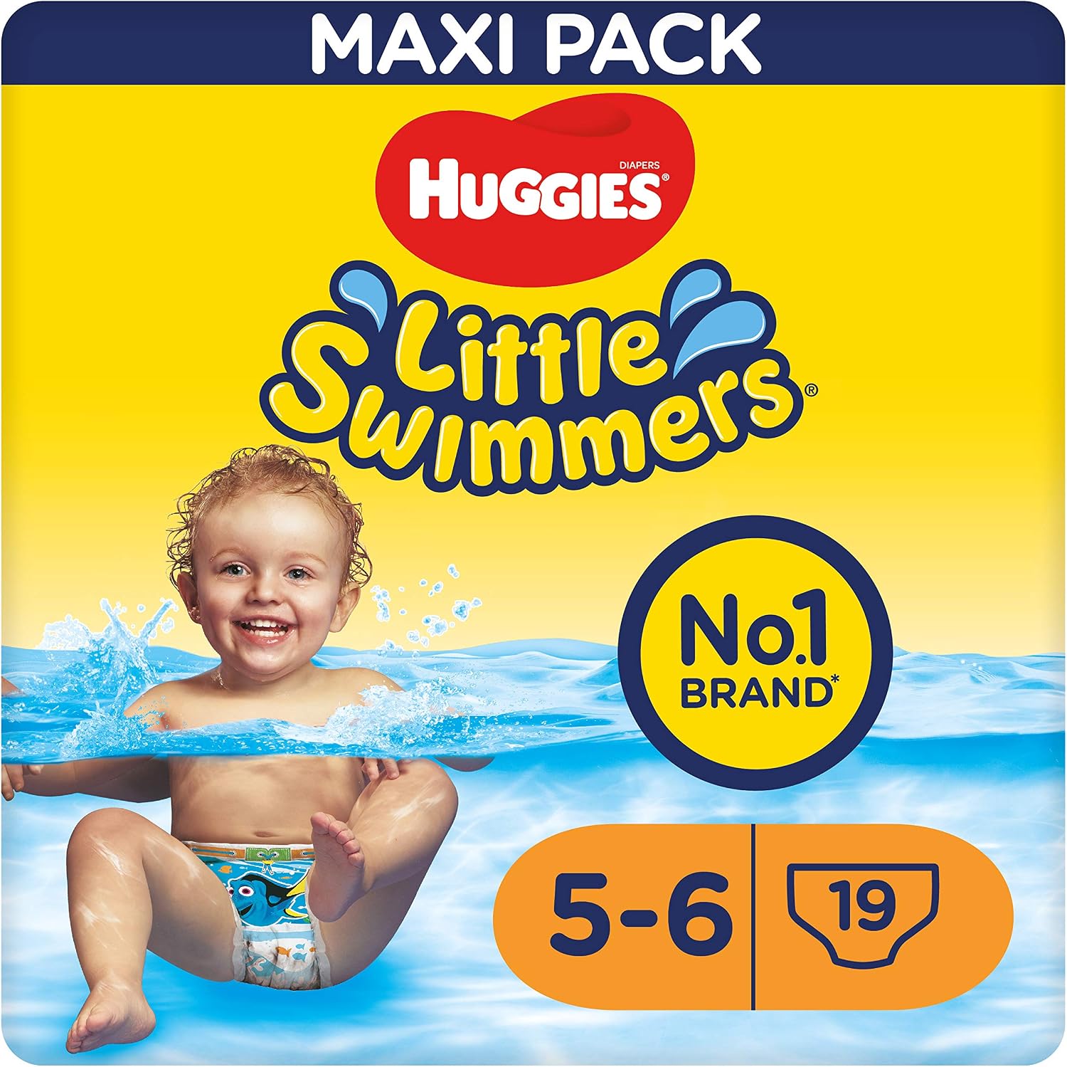 Huggies MAXI PACK Maillots de Bain Jetables Taille 5/6 (12-18kg) 19 PCS