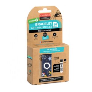 Manouka Bracelet Anti-Moustiques Junior + Recharge 6 ml 3 ANS+
