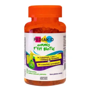 Pediakid 60 Gommes P'tit Biotic AROME NATUREL POMME