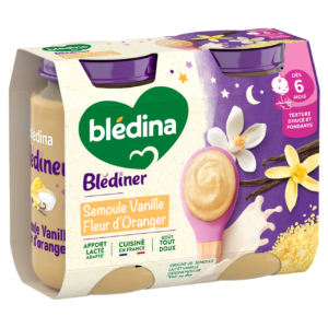 Blédina Blédîner - Pots Semoule Vanille Fleur Oranger