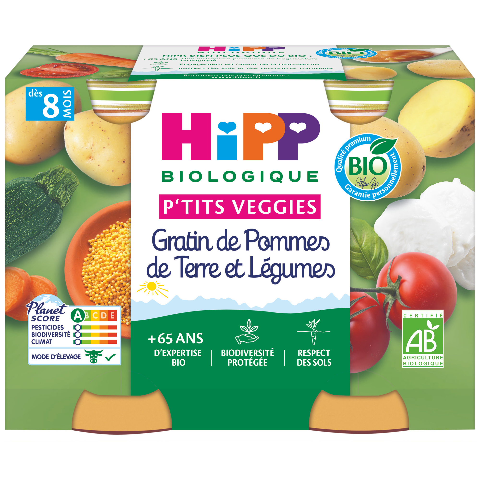 HiPP Compote Gratin de Pommes de Terre et Légumes 8mois+